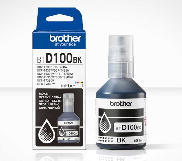 Brother BTD100BK Tintatartály Black 108 ml 7.500 oldal kapacitás