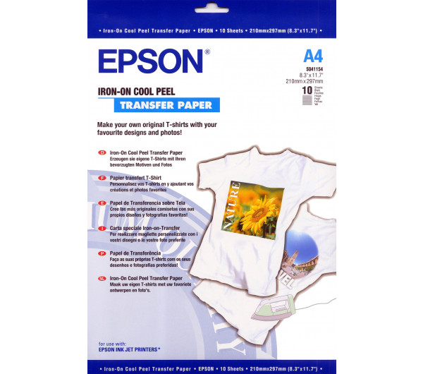 Epson vasalható fotópapír (A4, 10 lap, 124g)