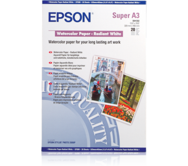 Epson Watercolor fotópapír (A3+, 20 lap, 190g) 