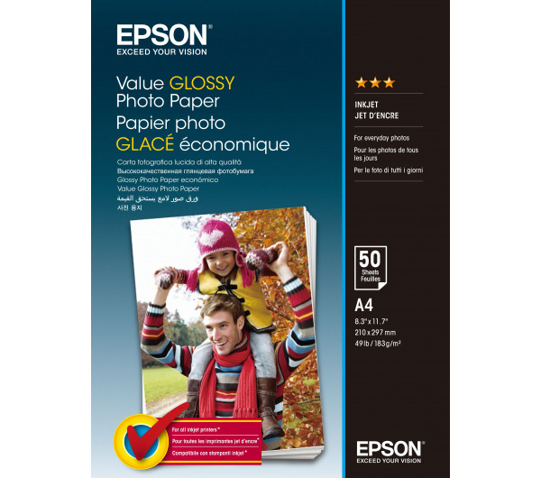 Epson fényes fotópapír (A4, 50 lap, 183g)