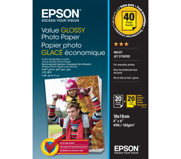 Epson fényes fotópapír (10x15, 20 lap, 183g)