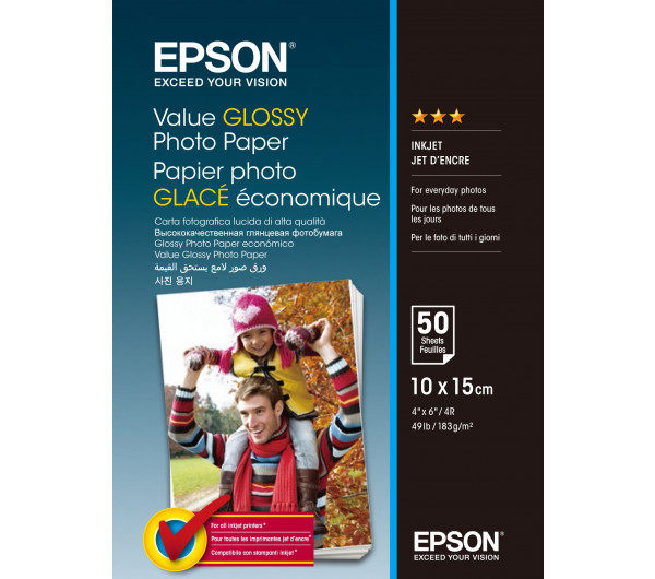 Epson fényes fotópapír (10x15, 50 lap, 183g)