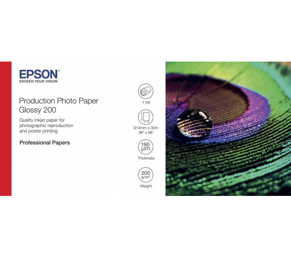 Epson fényes fotópapír 36"x30m 200g