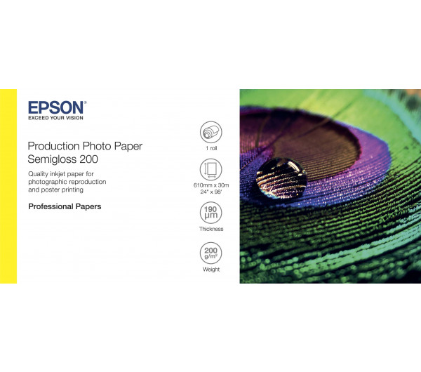 Epson félfényes fotópapír 24"x30m 200g