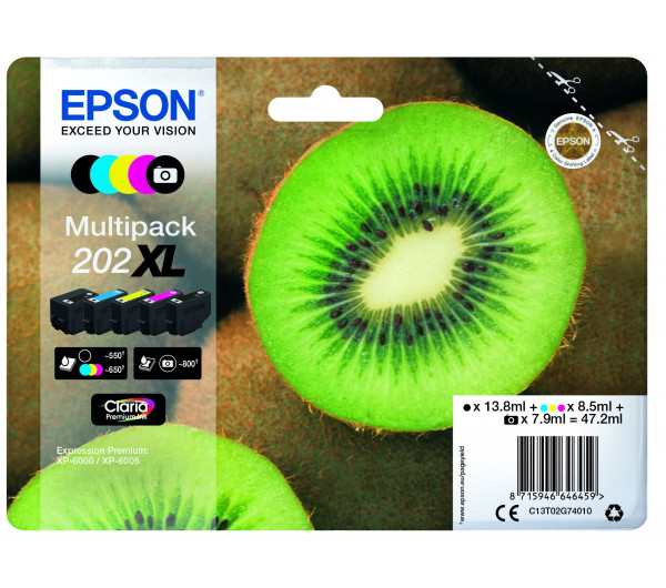 Epson T02G7 Tintapatron Multipack 47,2ml No.202XL