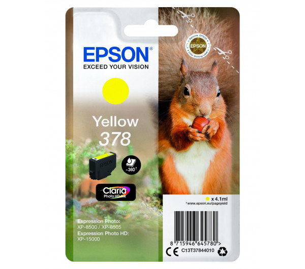 Epson T3784 Tintapatron Yellow 4,1ml No.378