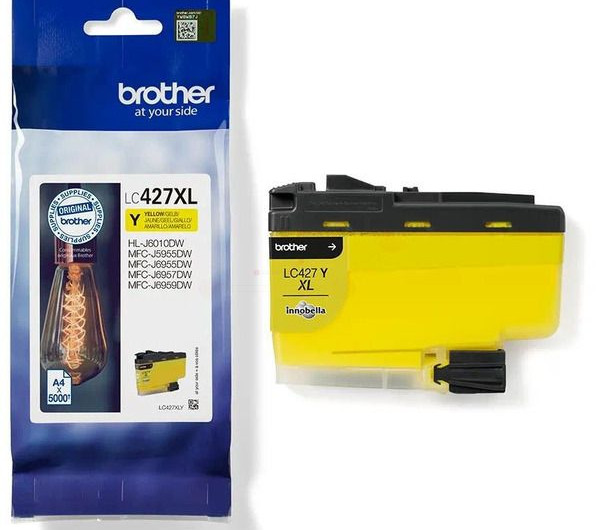 Brother LC427XLY Tintapatron Yellow 5.000 oldal kapacitás