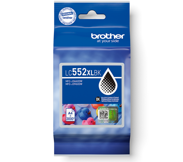 Brother LC552XLBK Tintapatron Black 60 ml 3.000 oldal kapacitás