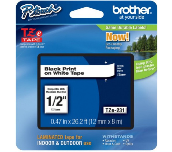 Brother TZe-231 12 mm széles 8 m hosszú szalagkazetta