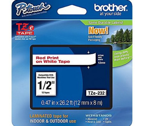 Brother TZe-232 12 mm széles 8 m hosszú szalagkazetta