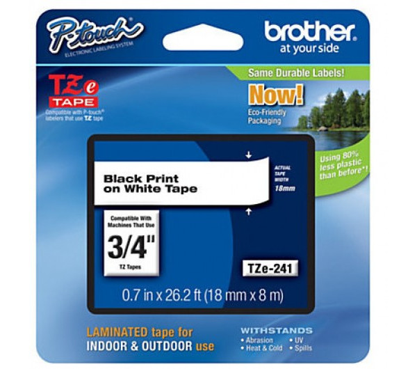 Brother TZe-241 18 mm széles 8 m hosszú szalagkazetta