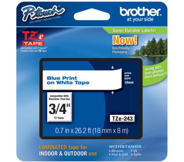 Brother TZe-243 18 mm széles 8 m hosszú szalagkazetta
