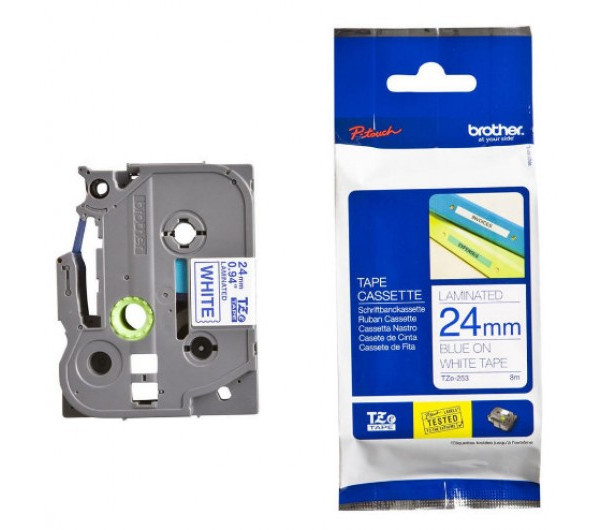 Brother TZe-253 24 mm széles 8 m hosszú szalagkazetta
