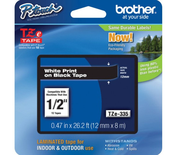 Brother TZe-335 12 mm széles 8 m hosszú szalagkazetta 