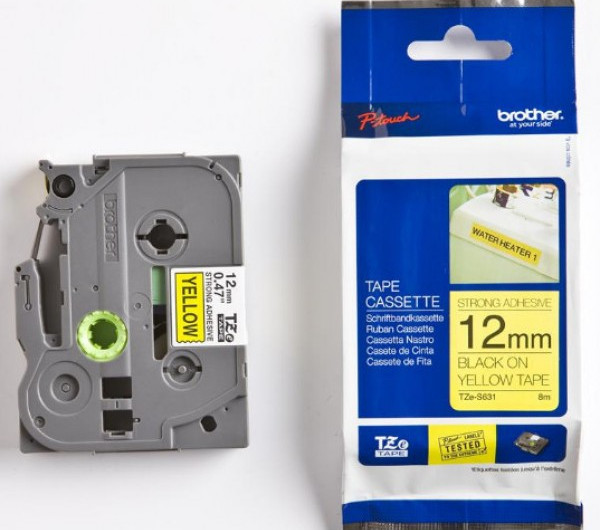 Brother TZe-S631 12 mm széles 8 m hosszú szalagkazetta